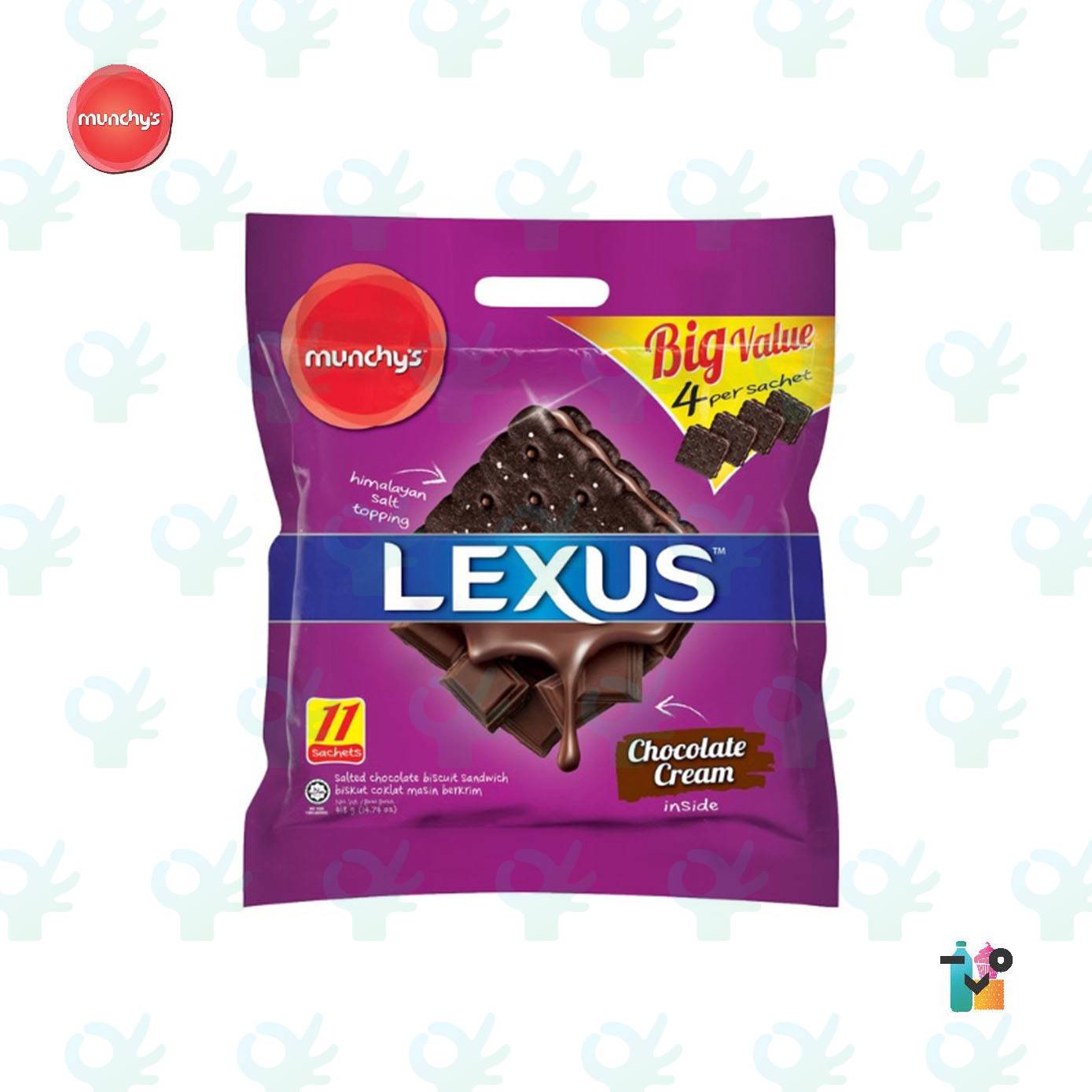 Munchy s Lexus Salted Chocolate Biscuit Sandwich 11 Sachets Chocolate 